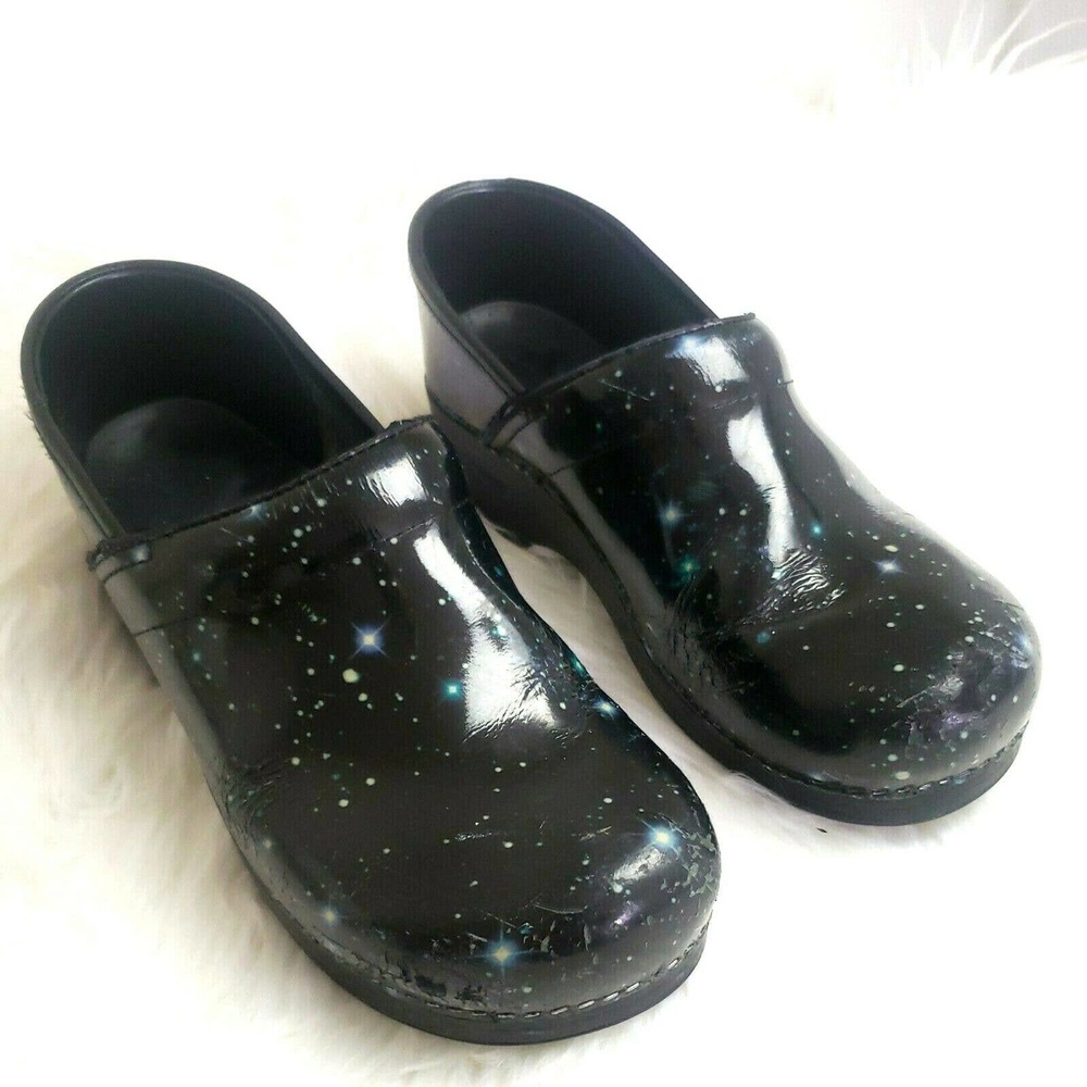 Dansko Clogs Galaxy Cosmic 40 Black Patent Leather